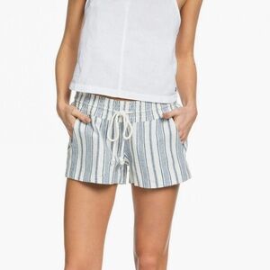 Roxy small Oceanside Stripe Linen Blend Shorts